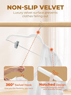 HOUSE DAY Velvet Skirt Hangers 24 Pack, Space Saving Slim Pant Hangers - Image 6