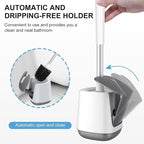 SetSail Toilet Brush and Holder, Self Closing Lid Toilet Bowl Brushes Holder - Image 4