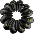CRAFTSMAN GOLF 12pcs or 1pc Thick Synthetic Leather Golf Iron Head Covers Set by CRAFTSMANGOLF