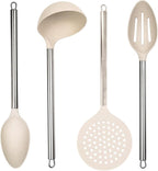 Beille 4pc Cream Wheat Straw Cooking Spoons Kitchen Utensils Set Household by BEILLE