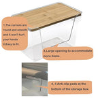 Trash Bag Holders with Bamboo Lids 2 Pack, Garbage Bag Dispenser with Lid - Image 4