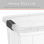 Superio Storage Bins with Lids- 4 Pack, 6.6 Qt Clear Boxes - Image 4