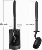 HAMITOR Toilet Bowl Brush Holder Set: Curved Design - Image 7