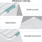 Zopnny 2-Pack Large Latching Box, 85 Quart Plastic Storage Bin - Image 3