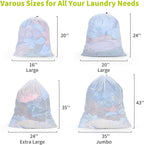 OTraki Large Mesh Laundry Bag 36 x 43 Inch Drawstring Laundry Wash Bags - Image 7