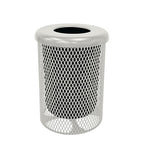 COATEDOUTDOORFURNITURE RFT-TXTGRY Heavy Duty Round Trash Receptacle by CoatedOutdoorFurniture