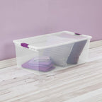 Sterilite 8-Pack 110 Quart ClearView Latch Box, Stackable Organizer Bins - Image 4