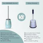 Escenzy Turquoise Green Toilet Brush and Holder Set Mosaic Glass | Non-Rustic - Image 6
