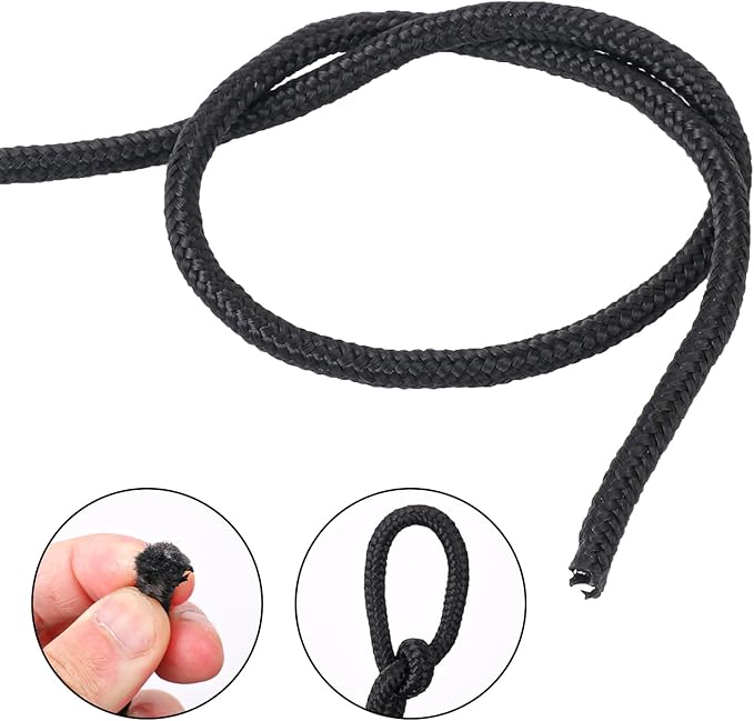500 Feet 1/4 Inch Black Polyester Rope, 6 mm Polypropylene Utility Rope - Image 3