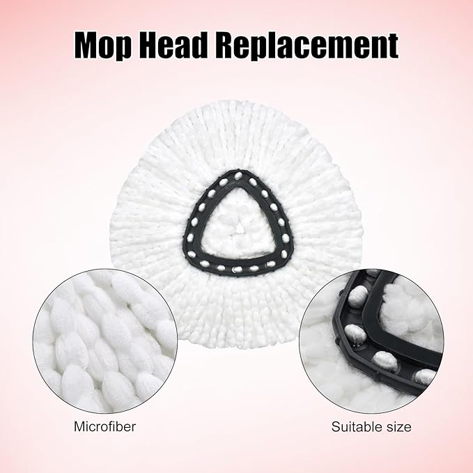 Spin Mop Heads Replacements for O Ceda EasyWring 1-Tank System, 4-Section - Image 7