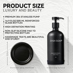 Glass Soap Dispenser Set by Janxin, Bathroom Soap Dispenser Set - Image 2