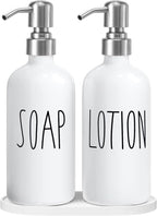 MOMEEMO Hand Soap Dispenser for Bathroom, Soap and Lotion Dispenser Set by MOMEEMO