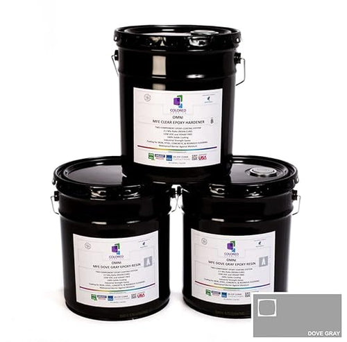 15 Gallon Resin and Hardener, 15 Gallon Dove Gray Epoxy Resin Coating Made by ColoredEpoxies