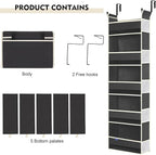 Over The Door Hanging Organizer 5-Shelves and 10 Side Pockets, Over The Door - Image 7