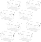 BALEINE Clear Plastic Storage Bins, Pantry Organization, BPA Free Stackable - Image 9