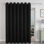 Joydeco Blackout Patio Sliding Door Curtains 84 Inches Long, Grommet Privacy by JOYDECO