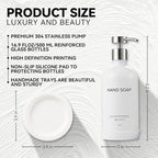 Glass Soap Dispenser Set by Janxin, Bathroom Soap Dispenser Set - Image 2