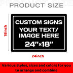 Personalized signs, Aluminum Weatherproof Metal Sign, Optional reflective or - Image 2