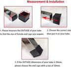 12 Pcs Black Square Anti-Slip Rubber Leg Tips Chair Leg Caps Furniture Floor - Image 7