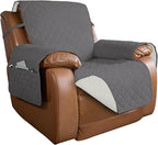 PureFit Reversible Quilted Sofa Cover, Water Resistant Slipcover Furniture by PureFit
