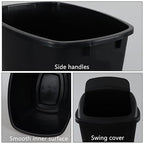 13 Gallon Garbage Can with Swing Lid, Plastic Kitchen Trash Can, 4 Pack - Image 3