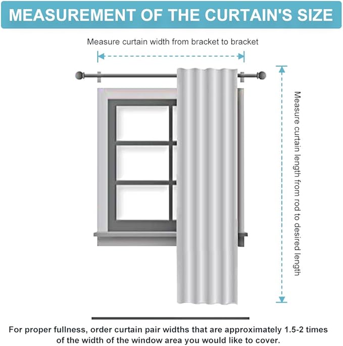 RYB HOME Blackout Curtains for Bedroom, Back Tab Curtain Drapes for Dining - Image 8