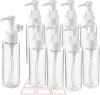 10 Pack 3.4 Oz/100ml Travel Pump Bottle TSA Approved Empty Plastic Pump Bottles by wowang
