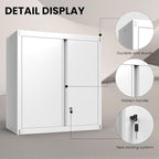 Metal Wall Cabinet, Garage Wall Mounted Cabinets, Steel Locking Cabinet - Image 4