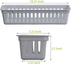 Domensi 12 Pack Slim Plastic Storage Baskets Tray - Image 2