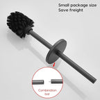 Stainless Steel Toilet Brush and Holder Set, No-Punch Hook Base Dual Purpose - Image 9