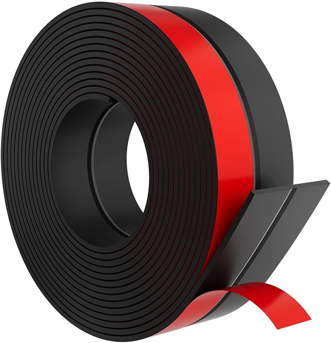 Heavy-Duty 20 ft x 3 in Weather Stripping, Extra Thick 2mm Door Draft Stopper by Elvone
