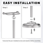 Toilet Paper Holder Stand, Brushed Nickel Toilet Paper Holder Free Standing - Image 8