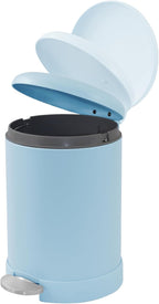 Glad Small Trash Can, 1.2 Gallon | Round Stainless Steel Garbage Bin - Image 4
