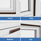 Wedge-Shape Window Weather Stripping Door Frame Seal Strip 196” Brown, Upgrade - Image 8