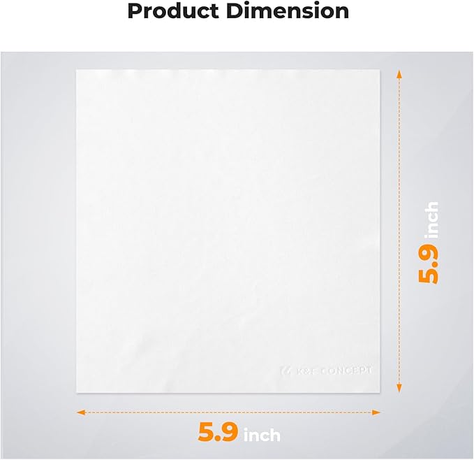 K&F CONCEPT 3 Pack Microfiber Cleaning Cloths, 6x6in Glasses Cleaning Cloths - Image 3