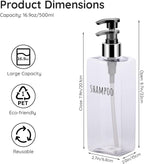 Segbeauty 3pcs Clear Soap Dispenser, 16.9oz Refillable Shampoo Conditioner - Image 6