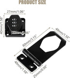Password Rotary Hasp Locks, Digit Combination Lock Door Security Slide Latch - Image 2