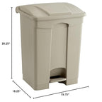Safco Step On Plastic Trash Can - Image 8