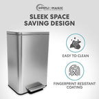 SIMPLI-MAGIC 50 Liter / 13.2 Gallon Soft-Close, Smudge Resistant Trash Can - Image 6