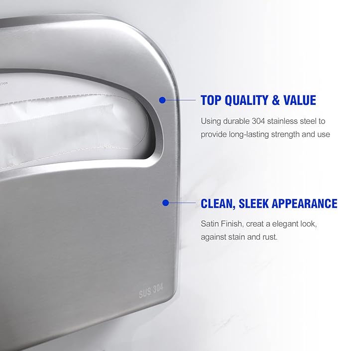 Toilet Seat Cover Dispenser Wall Mount Commercial, Half Fold Toilet Seat Cover - Image 2