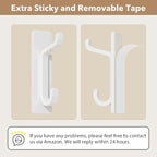Wall Hooks for Coat and Towel: 13LB Adhesive Door Hanger Stick on - Image 3