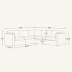 CHITA Oversized Modular Sectional Sofa Set, FSC Certified Extra Large 5 Seat V - Image 2
