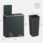 SONGMICS Trash Can, 2 x 8 Gallon Garbage Can - Image 7