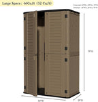ZZM Large 67 Cu.ft Waterproof Storage Shed, Outdoor Storage Cabinet，Durable - Image 5