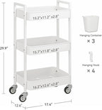 3 Tier Rolling Cart, Utility Cart - Image 4