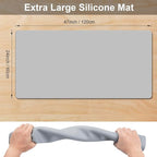 Food Grade Silicone Table Protector Mat 47x24 Inch, Heat Resistant Desk Pad - Image 3