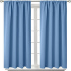 BGment Denim Blue Blackout Curtains 40 Inches Length by BGment
