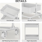 3-Tier Modern Metal Rolling Utility Cart - Image 6