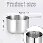 Stainless Steel Measuring Cup, 1 Cup Rice Measuring Cups, Single Measure Cups - Image 2