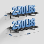 2-Pack Garage Wall Shelves, 500 lbs Capacity, Steel Garage Organization Shelving - Image 3